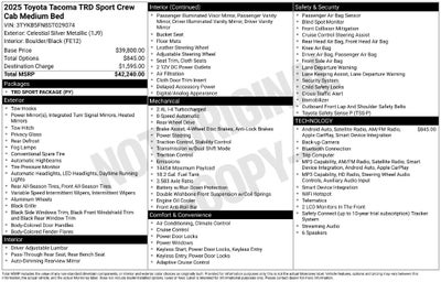 2025 Toyota Tacoma TRD Sport