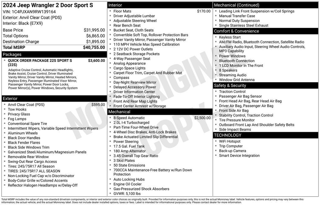 2024 Jeep Wrangler Sport S