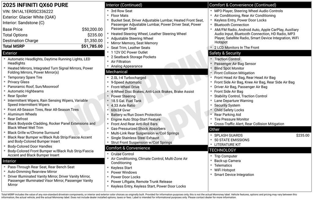 2025 INFINITI QX60 Pure FWD