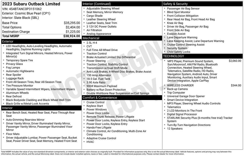 2023 Subaru Outback Limited