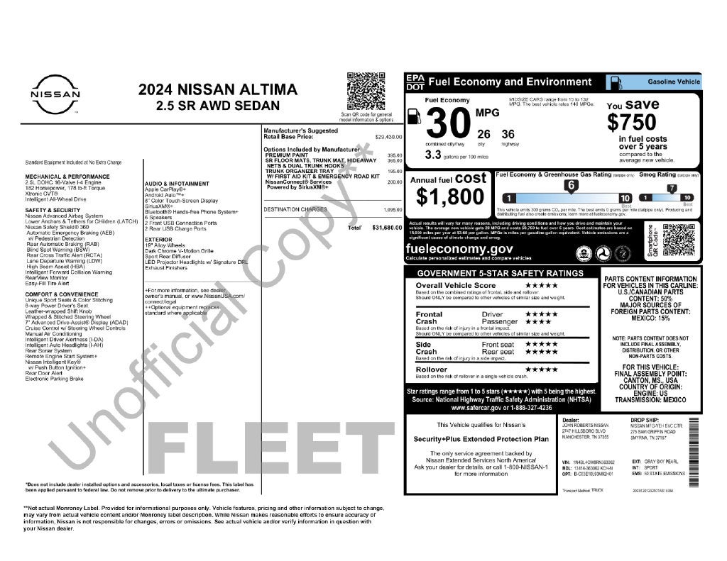 2024 Nissan Altima 2.5 SR