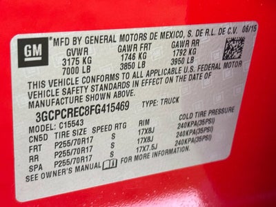 2015 Chevrolet Silverado 1500 LT LT1