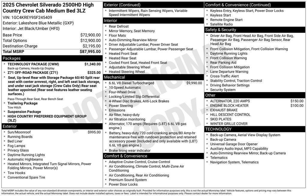 2025 Chevrolet Silverado 2500HD High Country