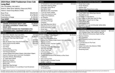2024 RAM Ram 3500 Tradesman Crew Cab 4x4 8' Box