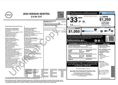 2022 Nissan Sentra SV Xtronic CVT