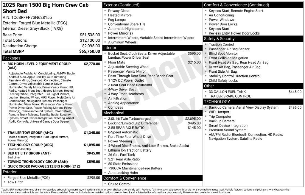 2025 RAM 1500 Big Horn