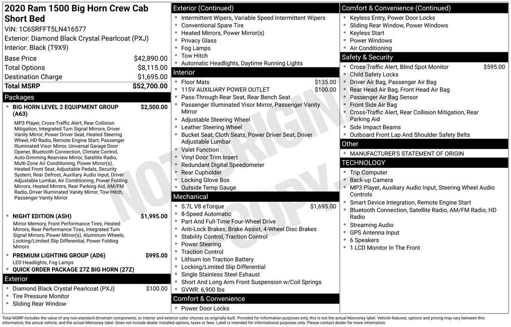 2020 RAM 1500 Base