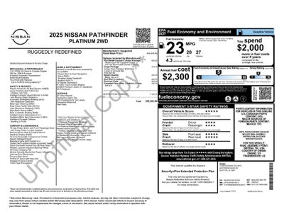 2025 Nissan Pathfinder Platinum