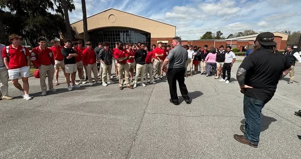 Vaden Chrysler Dodge Jeep Ram Savannah conducting a tire and car safety workshop at Savannah Christian Preparatory School